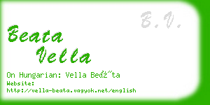 beata vella business card